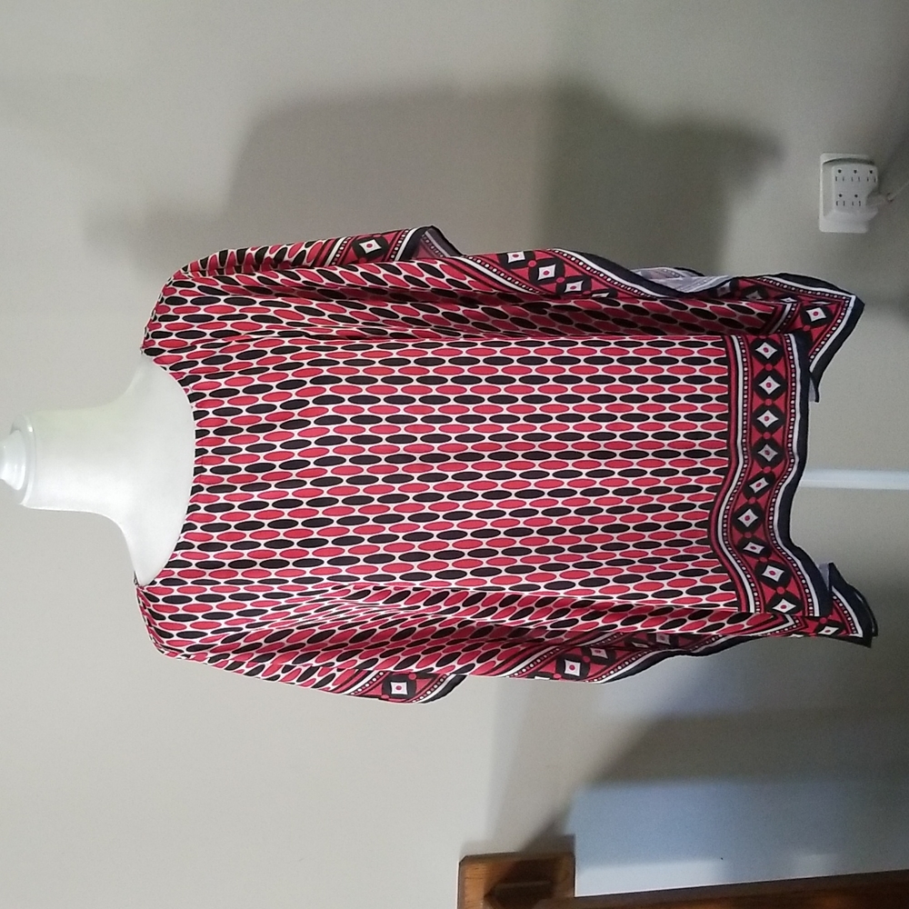 MICHAEL KORS Geometric Print Boho Poncho Top
